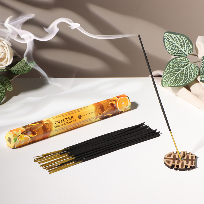 Благовония «Счастье», 20 палочек в упаковке, шестигранник