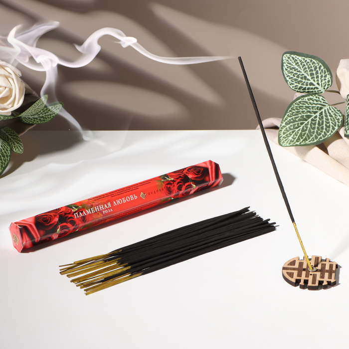 Благовония «Пламенная любовь», 20 палочек в упаковке, шестигранник