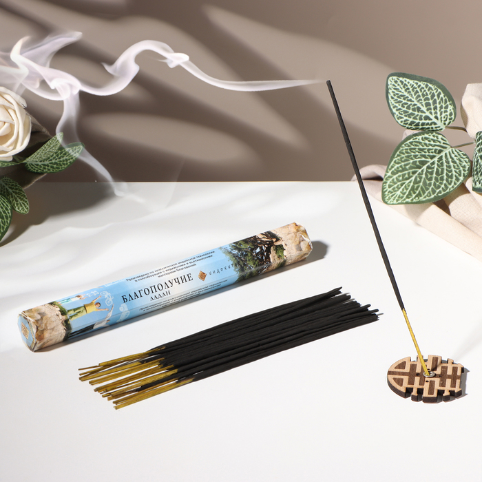 Благовония «Благополучие», 20 палочек в упаковке, шестигранник