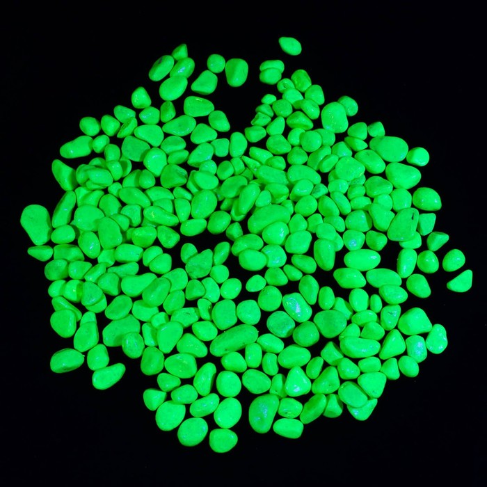 Грунт декоративный флуоресцентный DECOR DE, фр. 8-12 мм, лимонный, 800 г - Фото 1