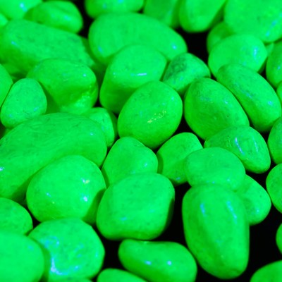 Грунт декоративный флуоресцентный DECOR DE, фр. 8-12 мм, лимонный, 800 г