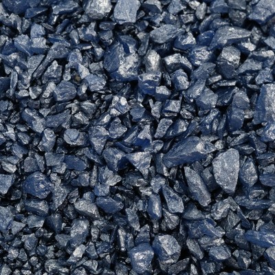 Грунт "Голубой металлик" декоративный песок кварцевый 250 г фр.1-3 мм