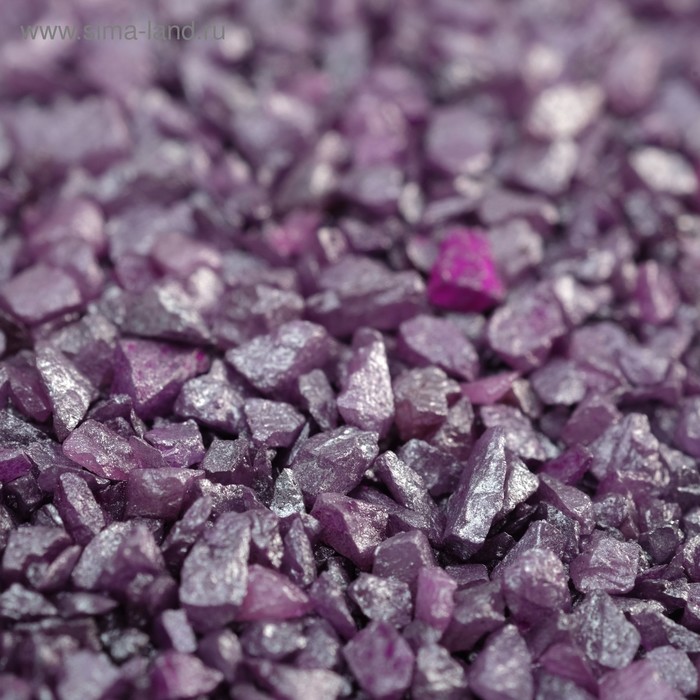Грунт декоративный "Пурпурный металлик"  песок кварцевый 250 г фр.1-3 мм - Фото 1