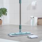 Швабра для мытья пола плоская, телескопическая стальная ручка, микрофибра, доп.насадка - Фото 1