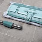 Швабра для мытья пола плоская, телескопическая стальная ручка, микрофибра, доп.насадка - Фото 8