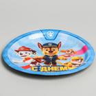 Тарелка бумажная одноразовая «С Днем Рождения!», 18 см, Щенячий патруль - Фото 2