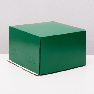 Кондитерская упаковка, изумрудный, 30 х 30 х 19 см