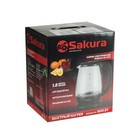 Чайник электрический Sakura SA-2723WG, стекло, 1.8 л, 1800 Вт, подсветка, белый 4909855 - фото 14018668