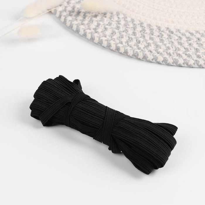 Резинка бельевая, 8 мм, 10±1 м, чёрная