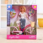 Кукла-модель «Лиза» на велосипеде, с аксессуарами, МИКС - Фото 1