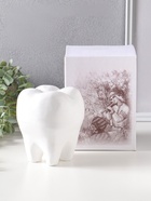 Копилка для денег «Зуб», гипс, белый, 13×14×19 см  (артикул 4877889)  большой выбор товаров оптом и в розницу по низким ценам с доставкой