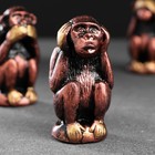 Фигура "Три мудрых обезьяны" набор под бронзу, 6,5х3см - Фото 4