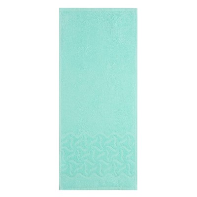 Полотенце махровое «Радуга» цвет ментол, 100х150, 295 гр/м