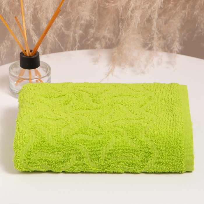 Полотенце махровое Радуга, цвет зелёный, 100х150 см - Фото 1