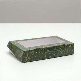 Коробка кондитерская складная, упаковка «Nature», 20 х 12 х 4 см