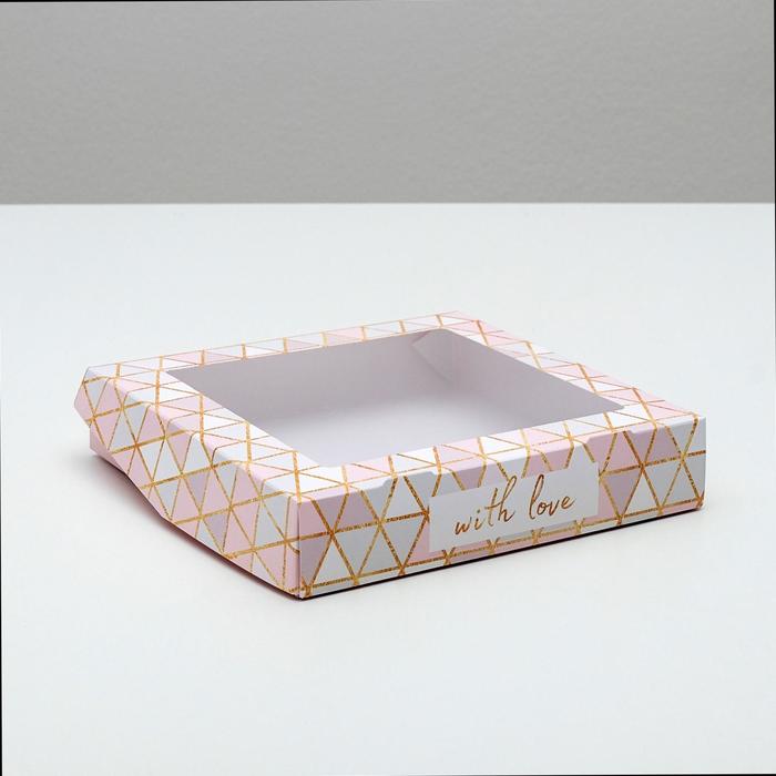 Коробка кондитерская, упаковка, «Геометрия», 20 х 20 х 4 см