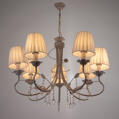 Люстра «Мелания» 7×40 Вт E14 белый-золото 78×78×86 см BayerLux