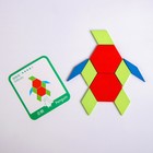 Деревянная игрушка «Развивающий геометрический пазл», 24,5 × 21,3 × 4 см, 24 карточки, 155 деталей - фото 6288477