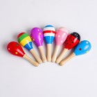 Деревянная музыкальная игрушка «Маракасы мини» 11,5 см, МИКС - Фото 2