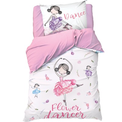 Постельное бельё «Этель» 1.5 сп Flower dancer 143х215 см, 150х214 см, 50х70 см -1 шт,100% хлопок, бязь