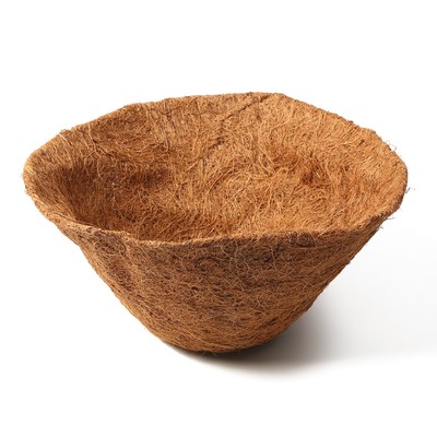 Вкладыш в кашпо, d=35 см, кокос, «Усечённый Конус»