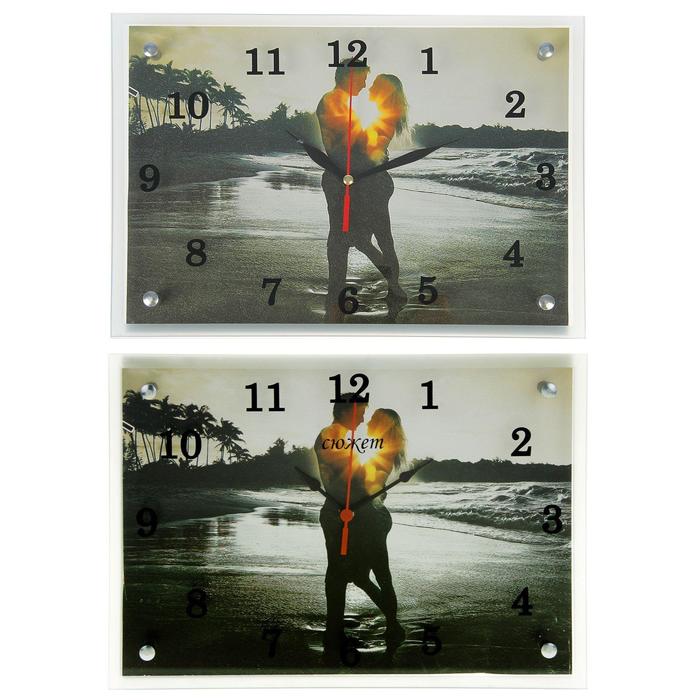 Часы-картина настенные, серия: Люди, "Влюбленная пара", 25х35  см - фото 1905320953