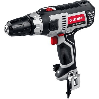 Дрель-шуруповерт «ЗУБР» ДШ-М1-400-2, 400 Вт, 1800 об/мин, 0.8-10 мм, реверс, подсветка
