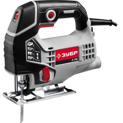 Лобзик электрический «ЗУБР» Л-710, 710 Вт, ход 19 мм, 0-3000 ход/мин, патрон Т-образный