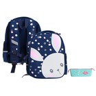 Рюкзак каркасный 36 х 28 х 17 см, + пенал, Bruno Visconti "Ушастик" - Фото 1