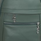 Рюкзак молодёжный, отдел на молнии, 4 наружных кармана, цвет зелёный - Фото 4