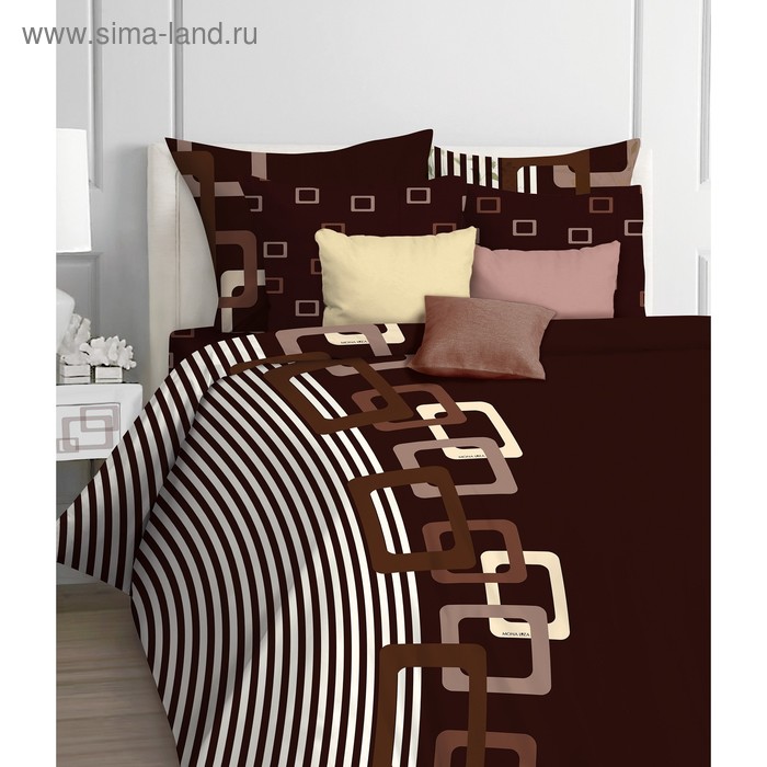 Постельное бельё дуэт Mia cara Chocolate, размер 215x240 см, 145x210 см - 2 шт, 70x70 см - 2 шт - Фото 1