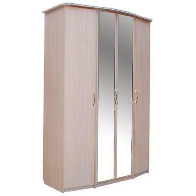 Шкаф 4-дверный «Анжелика», 1560 × 670 × 2220 мм, цвет дуб