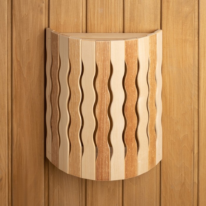 Абажур деревянный, полукруглый "Волна Термо" 29,5х23х16 см - Фото 1