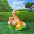 Садовая фигура "Утка с утятами" 48х32х32см - фото 24724287