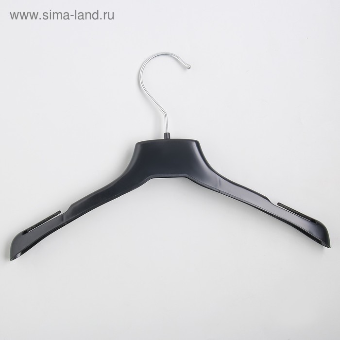 Вешалка-плечики для одежды, размер 32-34, цвет чёрный - Фото 1