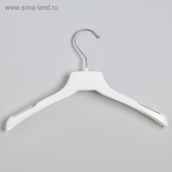 Вешалка-плечики для одежды, размер 32-34, цвет белый - Фото 1