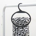 Вешалка для шарфов и палантинов с большим крючком, цвет чёрный - Фото 1