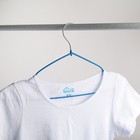 Вешалка-плечики для одежды прорезиненная, размер 40-44, цвет синий - Фото 2