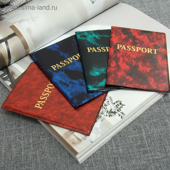 Обложка для паспорта, латинские буквы, цвет МИКС - Фото 1