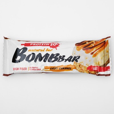 Протеиновый батончик Bombbar, солёная карамель, спортивное питание, 60 г