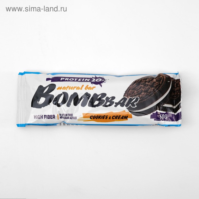 Протеиновый батончик Bombbar, печенье с кремом, спортивное питание, 60 г - Фото 1