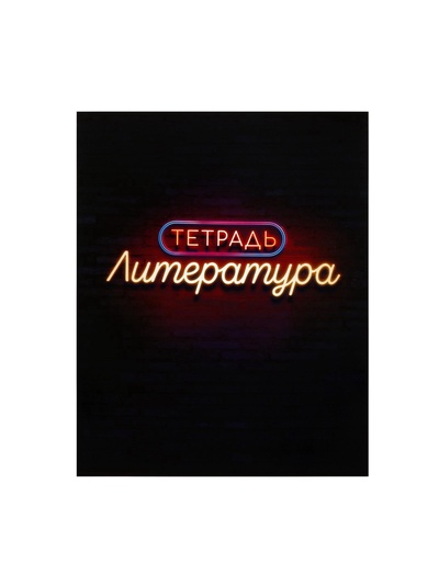 Предметная тетрадь по литературе Calligrata «Неон», 48 листов, в линейку, со справочным материалом, обложка из мелованного картона