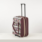 Чемодан малый 20" с сумкой, отдел на молнии, наружный карман, с расширением, цвет бордовый - Фото 9