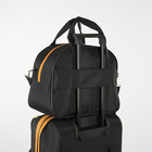 Чемодан малый 20" с сумкой, отдел на молнии, наружный карман, с расширением, цвет чёрный - Фото 15
