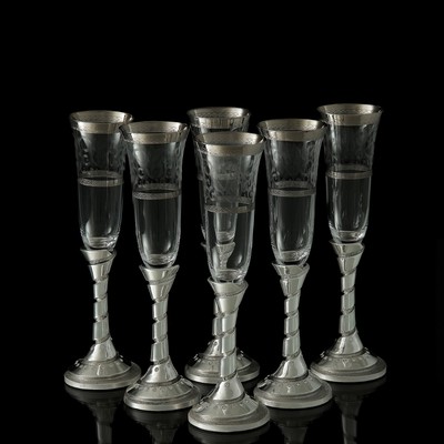 УЦЕНКА Набор для шампанского "Франчакорта", 6 бокалов 190 мл, 44 × 38 × 14 см