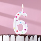 Свеча в торт на день рождения «Цифра 6 », 9 см - Фото 2