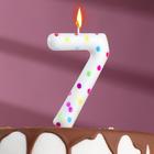 Свеча в торт на день рождения «Конфетти», цифра "7" , ГИГАНТ, 9 см - фото 8976595