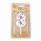 Свеча в торт на день рождения «Цифра 3», 5.5 см - Фото 3