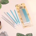 Свечи в торт «Ройс», 6 шт., высокие, 13 см, серебряные и голубые - Фото 6