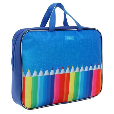 Папка для труда, А4, текстильная, 35×27×7 см «Карандаши»